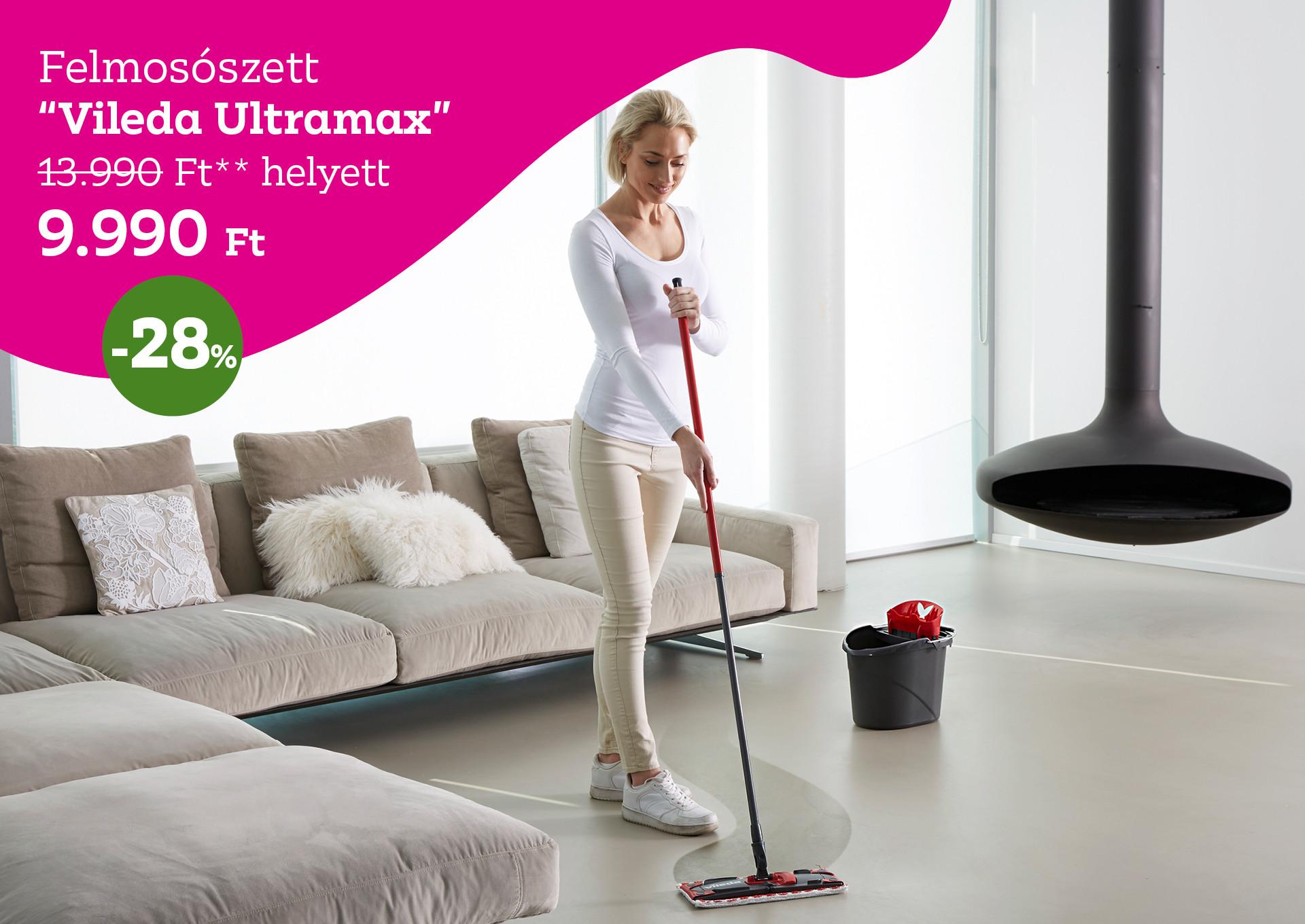 Felmosószett VILEDA ULTRAMAX 13990 Forint helyett 9990 Forint, kedvezmény mértéke 28%