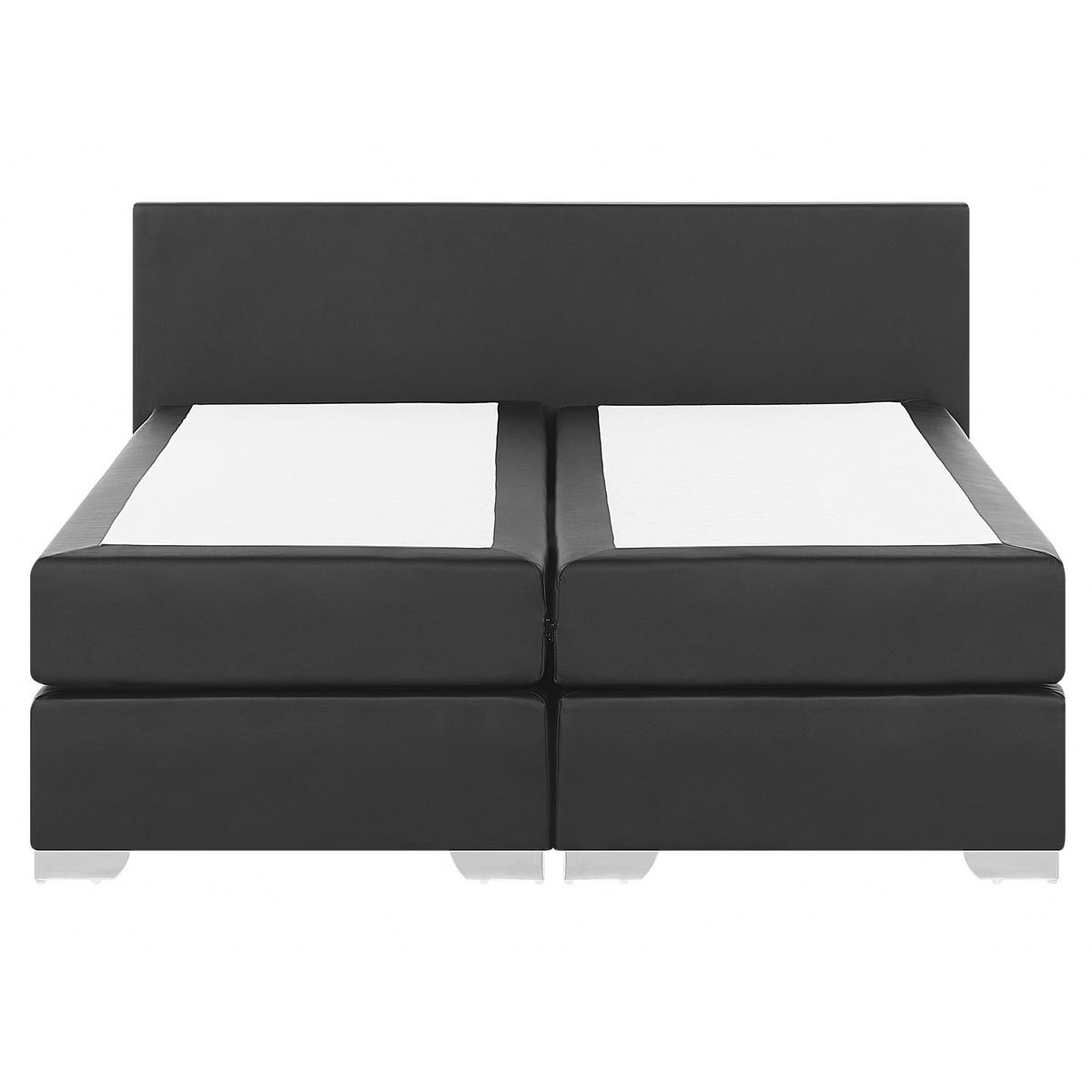 BOXSPRINGBETT 160/200cm Schwarz President - Schwarz, Kunststoff/Textil (160/200cm) - Beliani