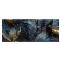 GLASPLATTE für Kamin 125x50 cm - Dunkelblau, Glas (125/50/0.4cm) - TULUP