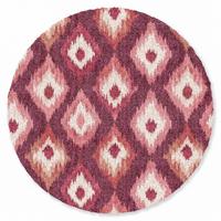 FUSSMATTE Diamantformen - Rosa - Muster - Textur Flurteppich 90x90 cm - Beere, Kunststoff (90/0.4cm) - MuchoWow