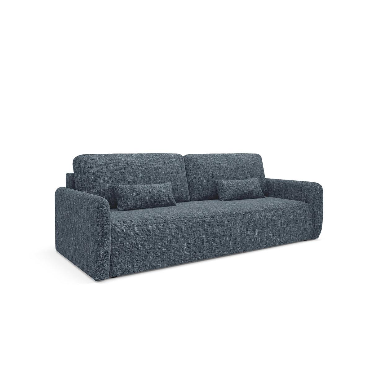 SOFA Lazare 3 Sitzplätze Blau - Blau, Holz (217/86/102cm) - Petits-meubles