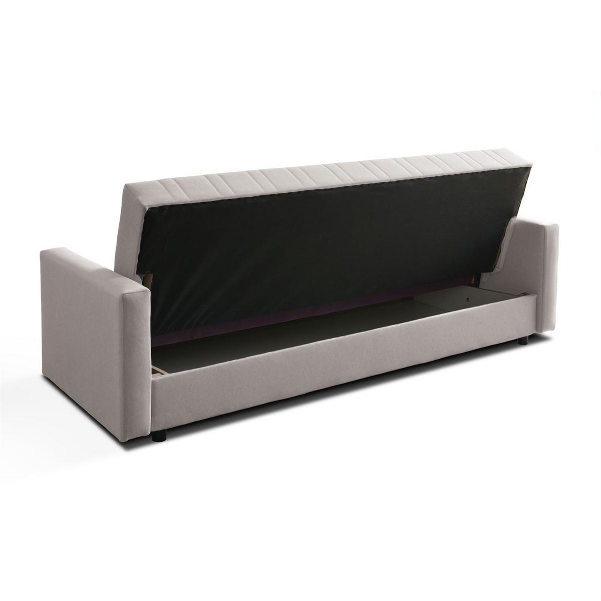 SCHLAFSOFA VERO MAX mit Schlaffunktion Castel 04 - Beige, Textil (191/88/90cm) - Lookway