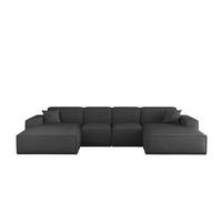 WOHNLANDSCHAFT Celes Premium Xs Artico - Anthrazit, Holzwerkstoff/Textil (342/73/165cm) - Fun Möbel
