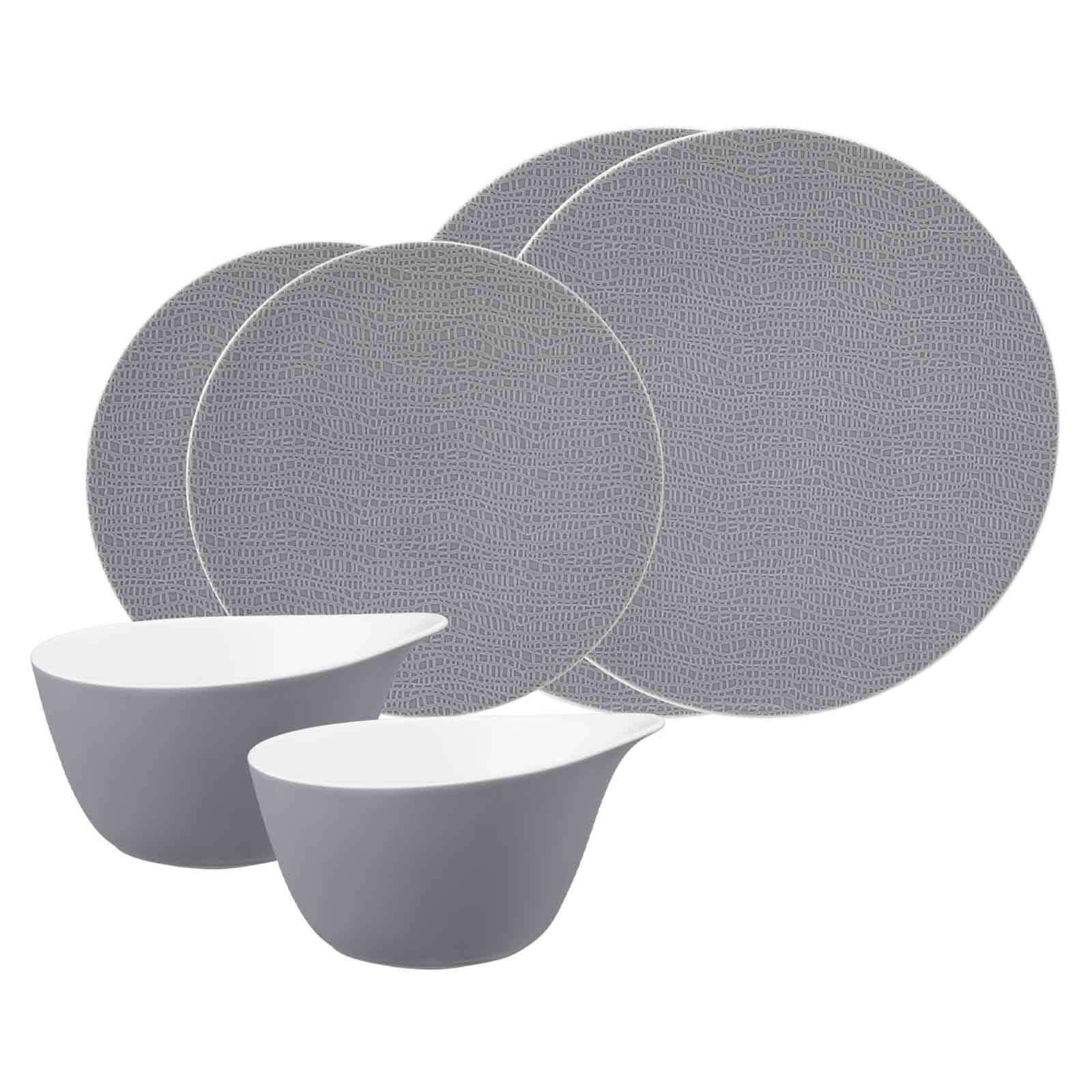 BASIC-SET Life Fashion Elegant Grey 6-tlg. - Grau, Keramik (2/2/2cm) - Seltmann Weiden