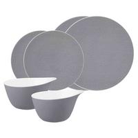 BASIC-SET Life Fashion Elegant Grey 6-tlg. - Grau, Keramik (2/2/2cm) - Seltmann Weiden
