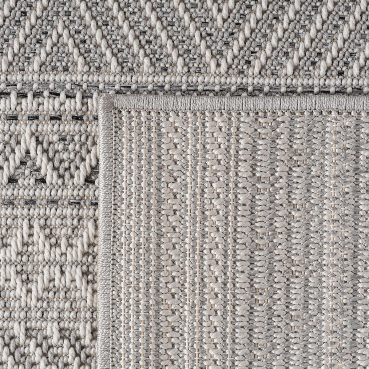 TEPPICH Outdoor VENTOUX in Grau, im Ethno-Stil, 280 x 370 cm - Grau, Textil (370/280cm) - KADIMA DESIGN