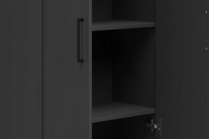 Schrank Multistauraum graphitfarbe 5 Einlegeböden 2 Drehtüren