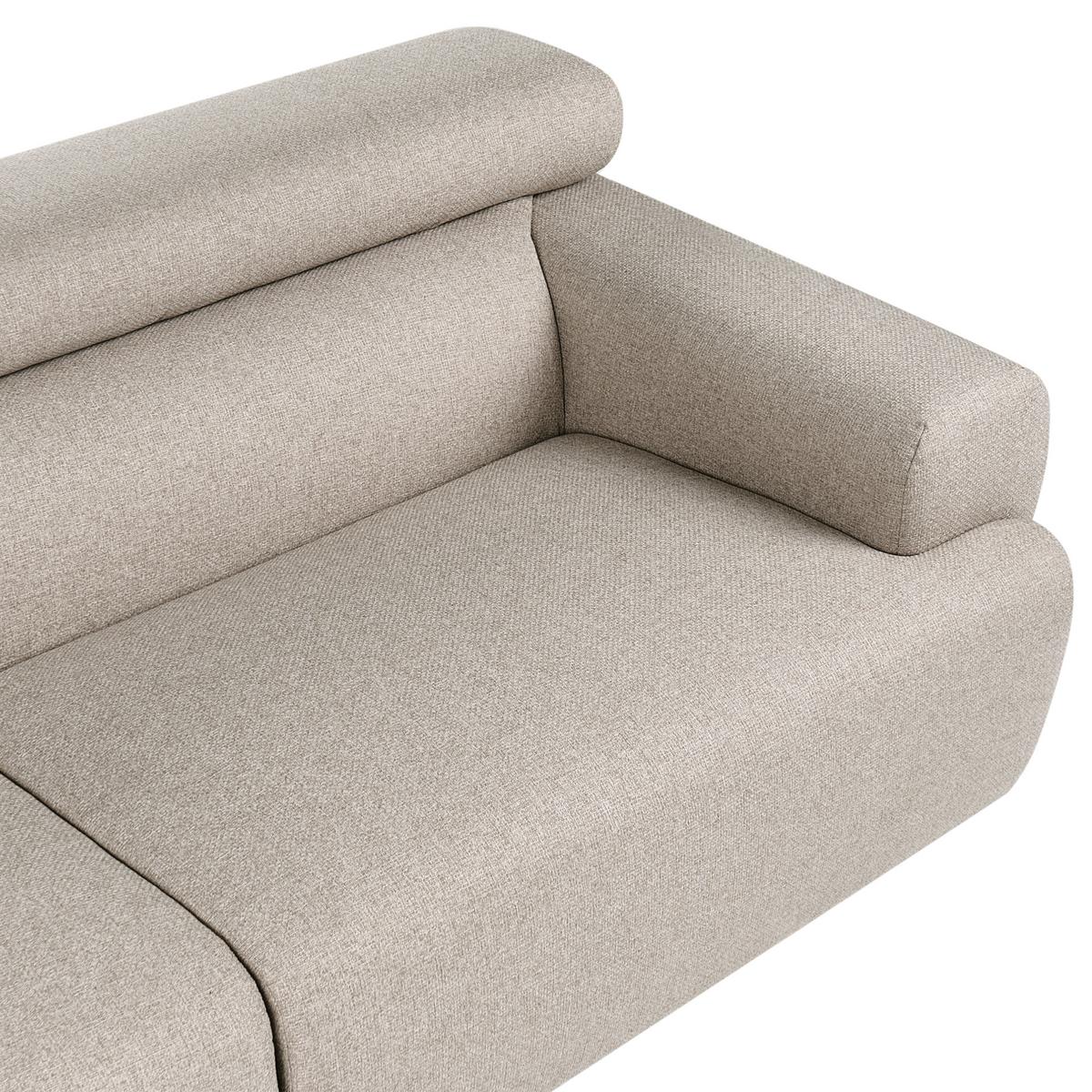 3-SITZER-SOFA Stoff Beige Hovden - Beige, Textil (210/69/95cm) - Beliani