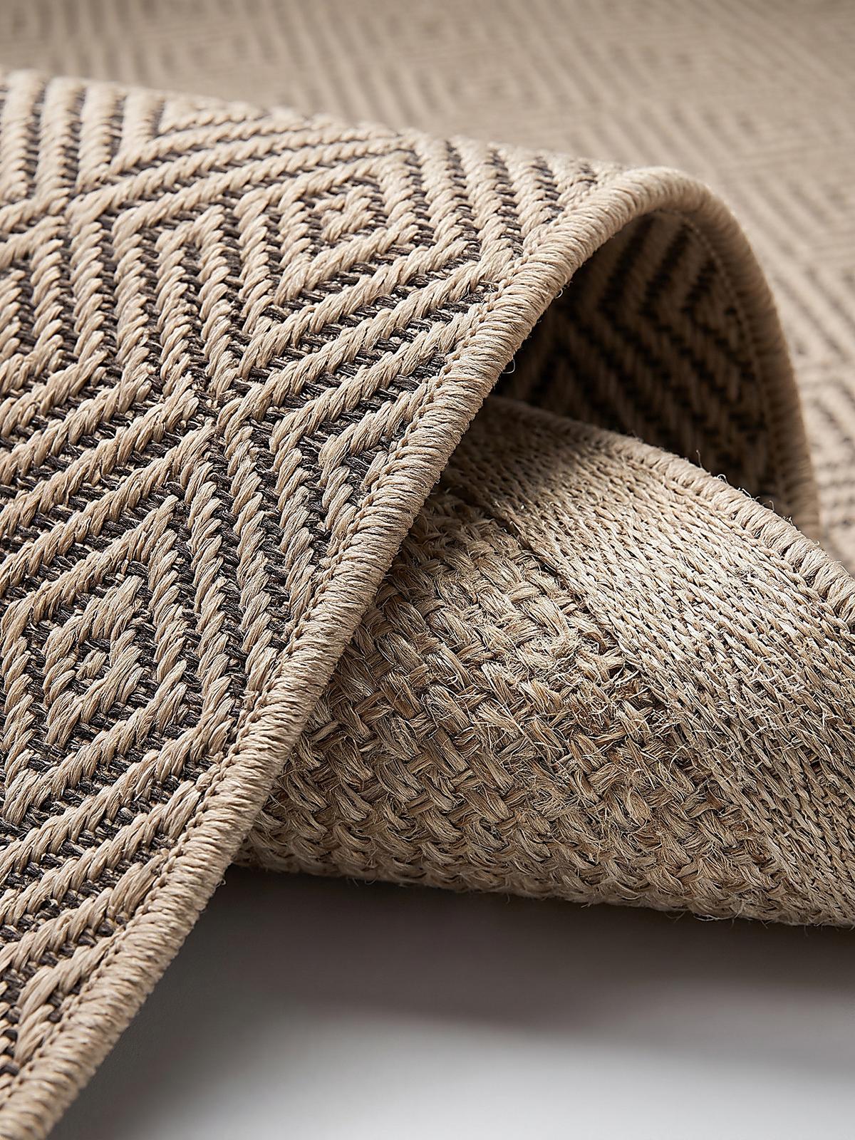FLACHWEBTEPPICH Karo CORDEV Polypropylen Natur 120 x 170 cm - Beige, Textil (120/170cm) - KADIMA DESIGN