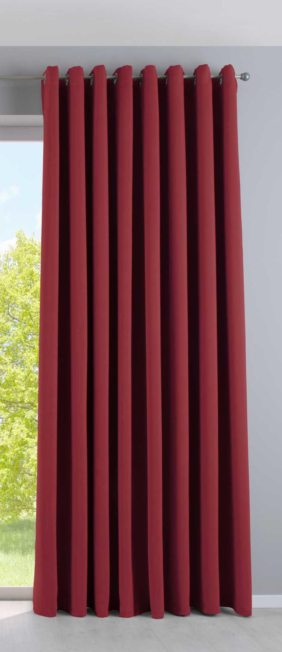 VORHANG »NEW YORK« HxB 245x295 cm Bordeaux - Bordeaux, Textil (295/245cm) - Gardinenbox
