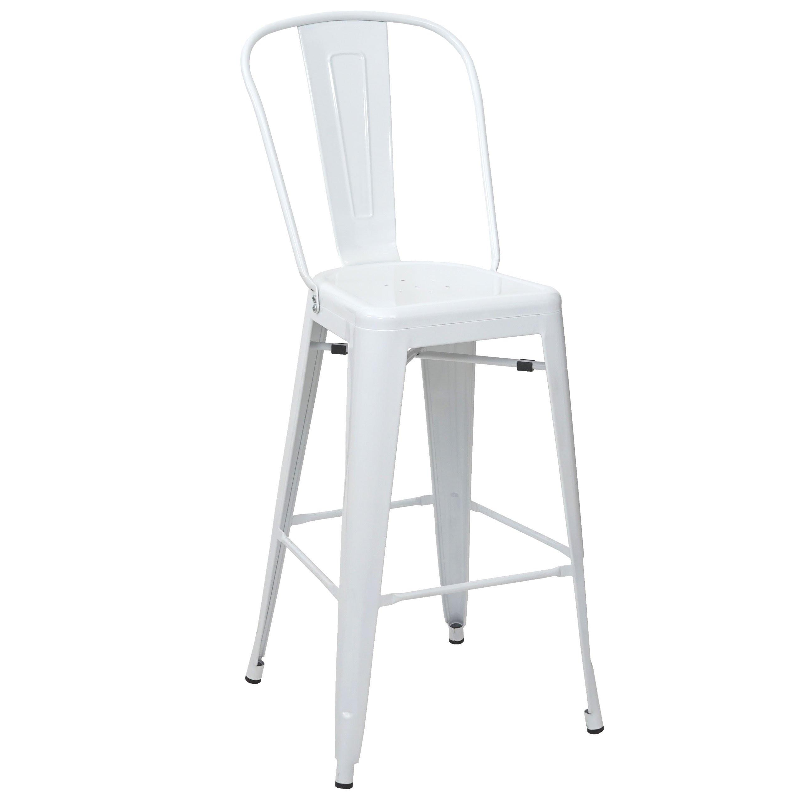 BARHOCKER METALL Weiß - Weiß, Metall (50/117/45cm) - MCW