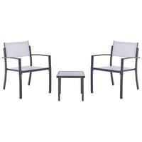 BISTRO-SET Metall Grau Tavoleto - Grau, Metall - Beliani