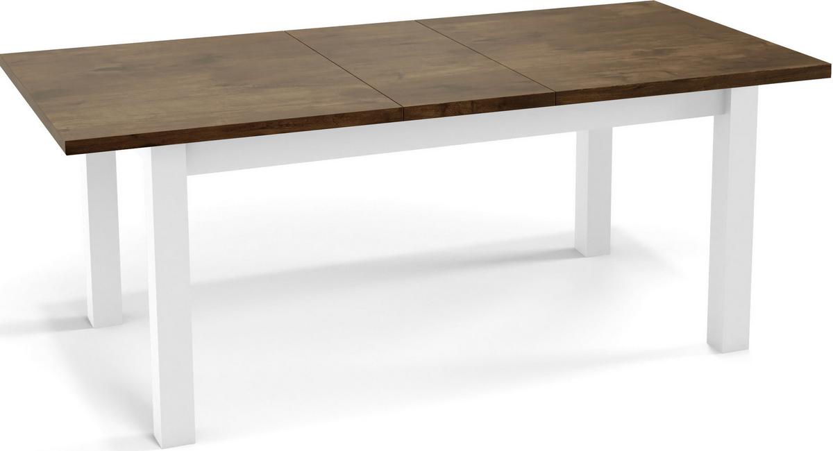 ESSTISCH Molly rechteckig ausziehbar, Lefkas Eiche 160-240/90/75 cm - Alteiche/Weiß, Holz/Holzwerkstoff (90/240/75cm) - WFL GROUP