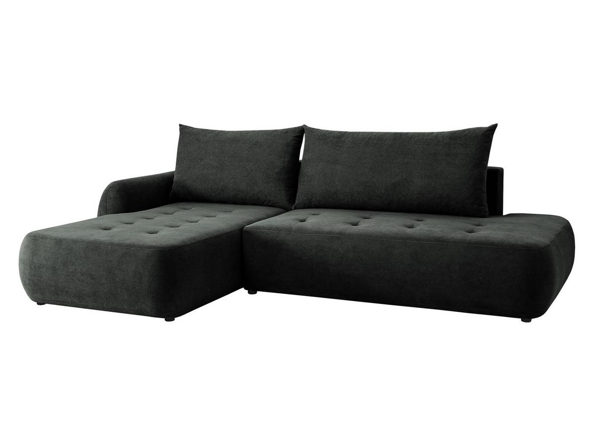 ECKSCHLAFSOFA Bueno I, Seite: Links - Dunkelgrau/Schwarz, Holz/Textil (300/185cm) - MIRJAN24