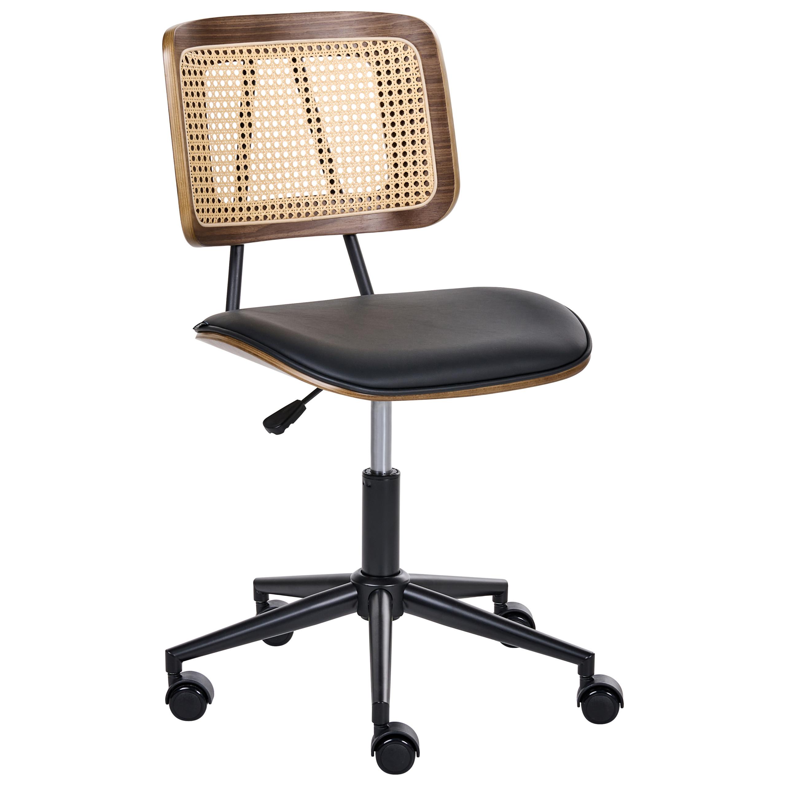 SCHREIBTISCHSTUHL Kunstleder Schwarz Ardo - Schwarz, Kunststoff (66/80/66cm) - Beliani