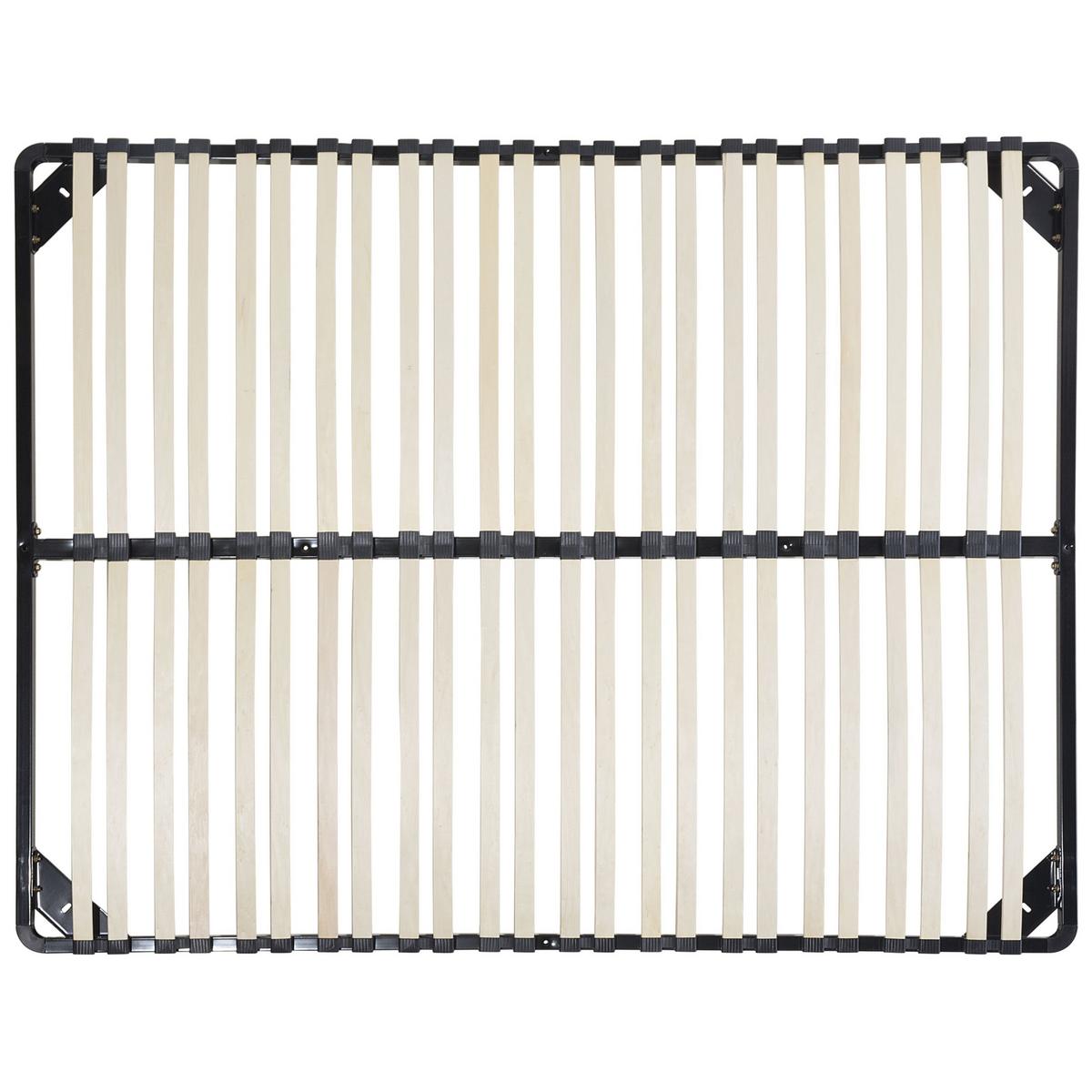 LATTENROST Schwarz Combourg - Schwarz, Metall (180/200cm) - Beliani
