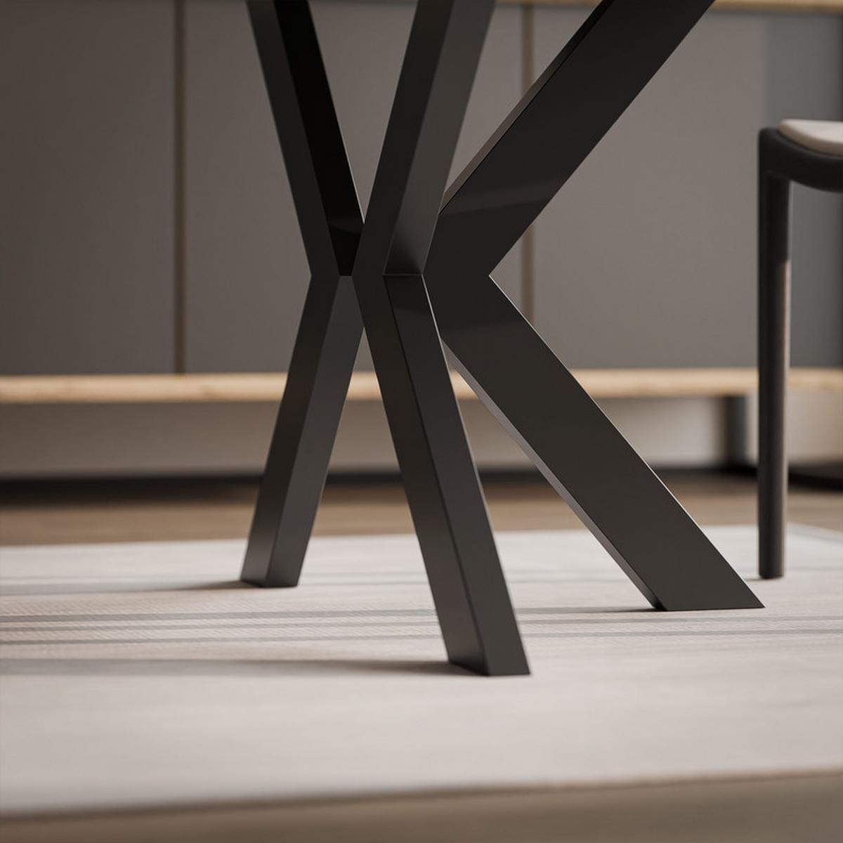AUSZIEHTISCH DANTON 200/100/76 cm, Schwarz / Kraft-Eiche - Eichefarben/Schwarz, Holzwerkstoff/Metall (100/200/76cm) - Idohome