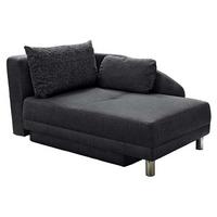 RÉCAMIERE-SCHLAFSOFA mit Bettkasten, Federkern, seitenverkehrt montierbar B149/T90/H80 cm, Liegefläche 200x84 cm, Webstoff Anthrazit / 15121 - Chromfarben/Anthrazit, Textil/Metall (149/80/90cm) - luma-home