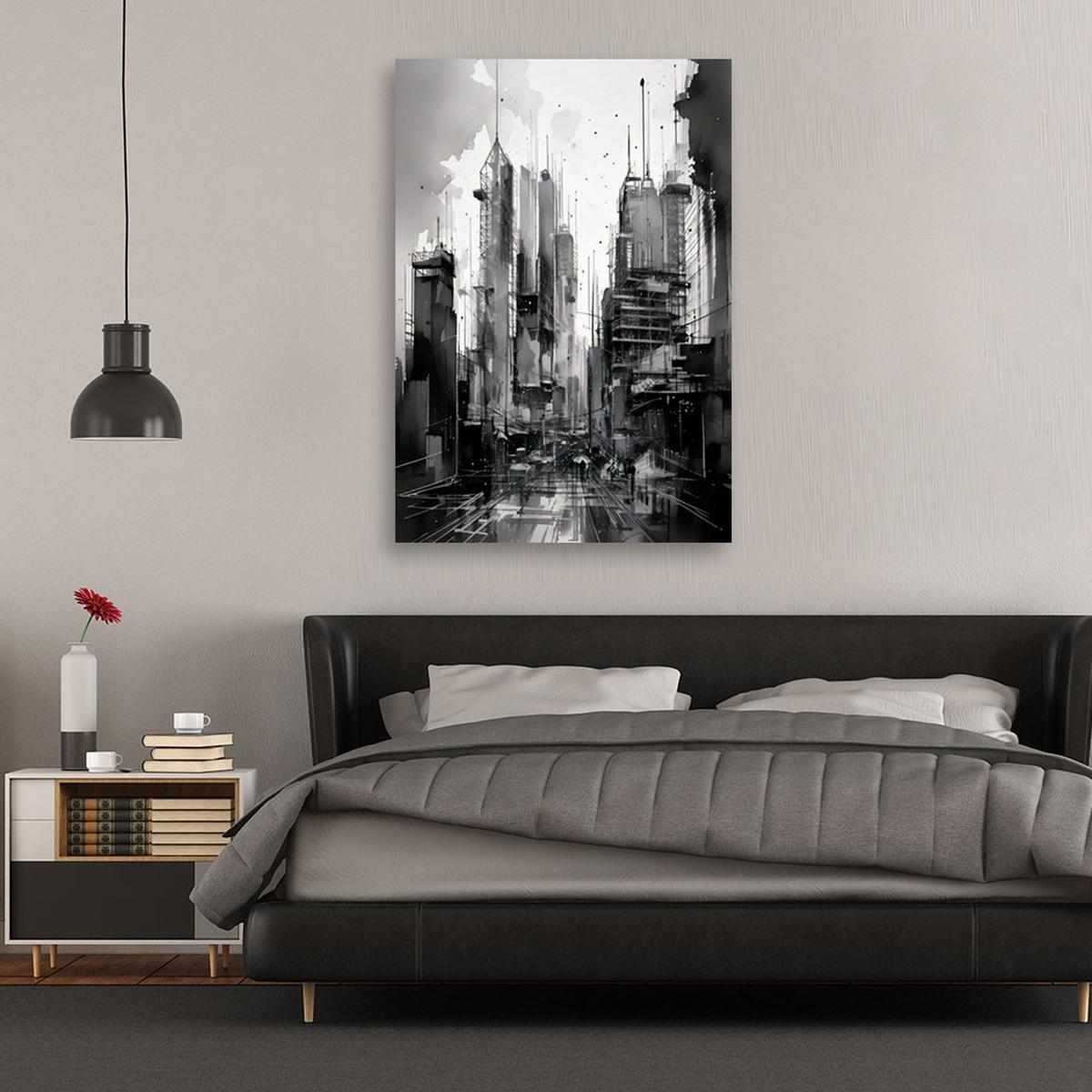 LEINWANDBILD Abstraktion 30x45cm - Schwarz, Textil (30/45cm) - Feeby