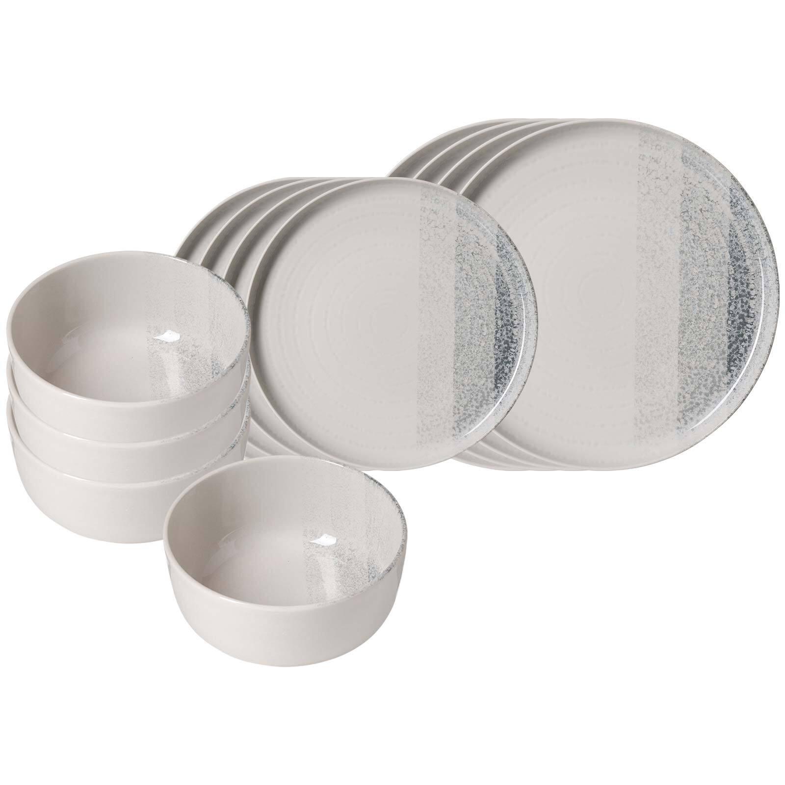 BASIC-SET Trio Grau 12-tlg. - Grau, Keramik (2/2/2cm) - Ritzenhoff Breker