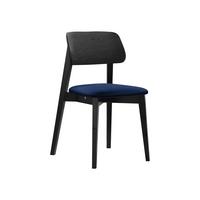 WOHNZIMMER STUHL KT63, Holzfarbe: Schwarz - Blau/Schwarz, Holz/Textil (47/80/49cm) - MIRJAN24