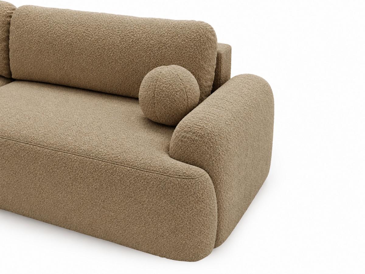 ECKSOFA Aurio Hellbraun Links - Hellbraun, Holz/Textil (177/261cm) - Graingold