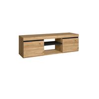 LOWBOARD, Eiche, Schwarz, 140/40/41cm - Eichefarben/Schwarz, Holzwerkstoff (140/41/40cm) - Skraut Home