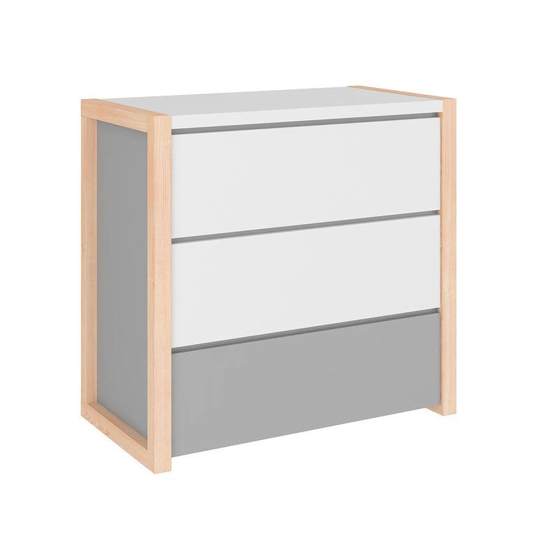 KOMMODE Weiß und grau - Weiß, Holzwerkstoff (100/86.5/50cm) - Petits-meubles