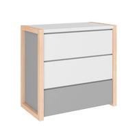 KOMMODE Weiß und grau - Weiß, Holzwerkstoff (100/86.5/50cm) - Petits-meubles