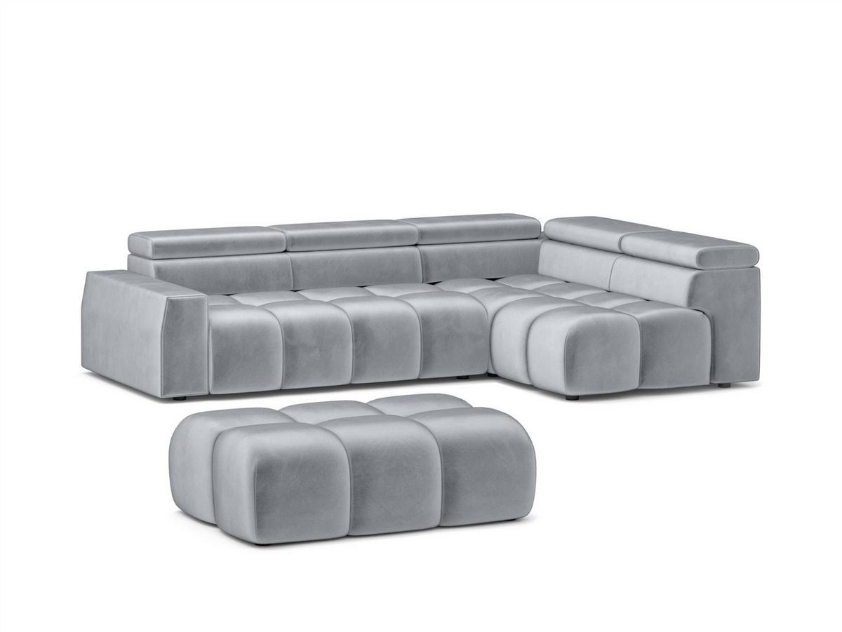 ECKSOFA Darcy - Hellgrau, Holzwerkstoff/Textil (305/210cm) - Fun Möbel