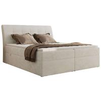 BOXBETT DAGOS 120/200 - Creme Schenille glatt - H3 - Topper T25 - Creme, Textil (120/200cm) - MKS