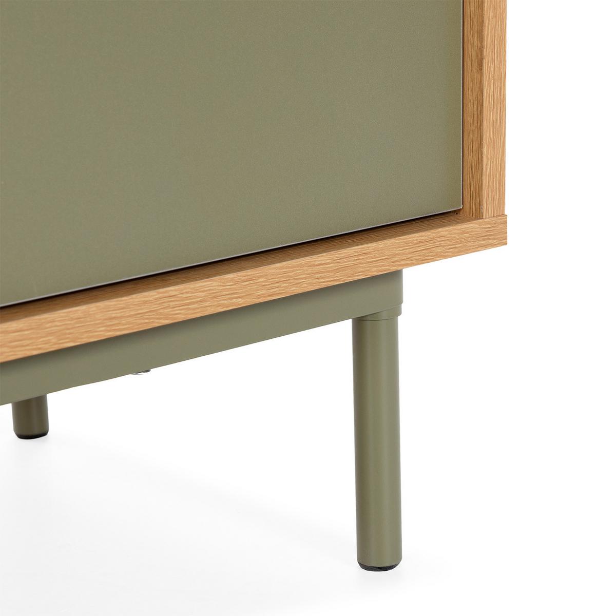 SIDEBOARD Cuzco 3 türen Eichenfarbe/grün - Grün, Holzwerkstoff (120/80/40cm)