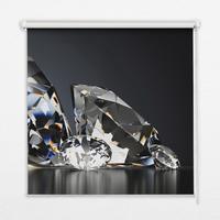 INNENROLLO - Fensterrollo - Rollo - 90x180 cm - Diamanten - Schwarz, Kunststoff (90/180/0.5cm) - TULUP