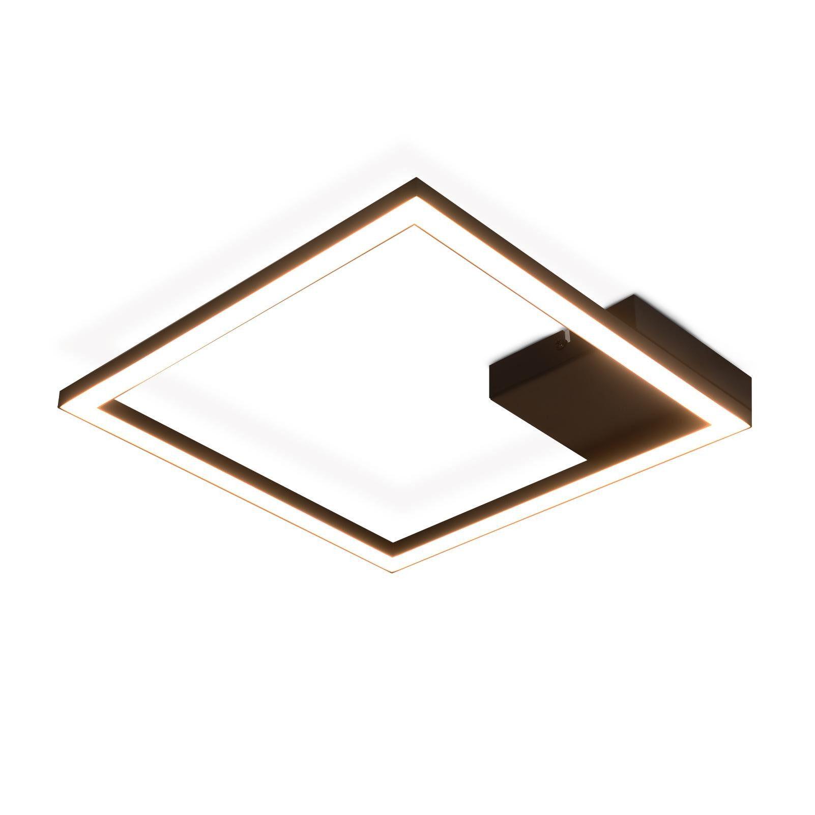 LED-DECKENLEUCHTE Franks 29.4/29.4/3.8 cm - Schwarz, Metall (29.4/29.4/3.8cm) - Nettlife