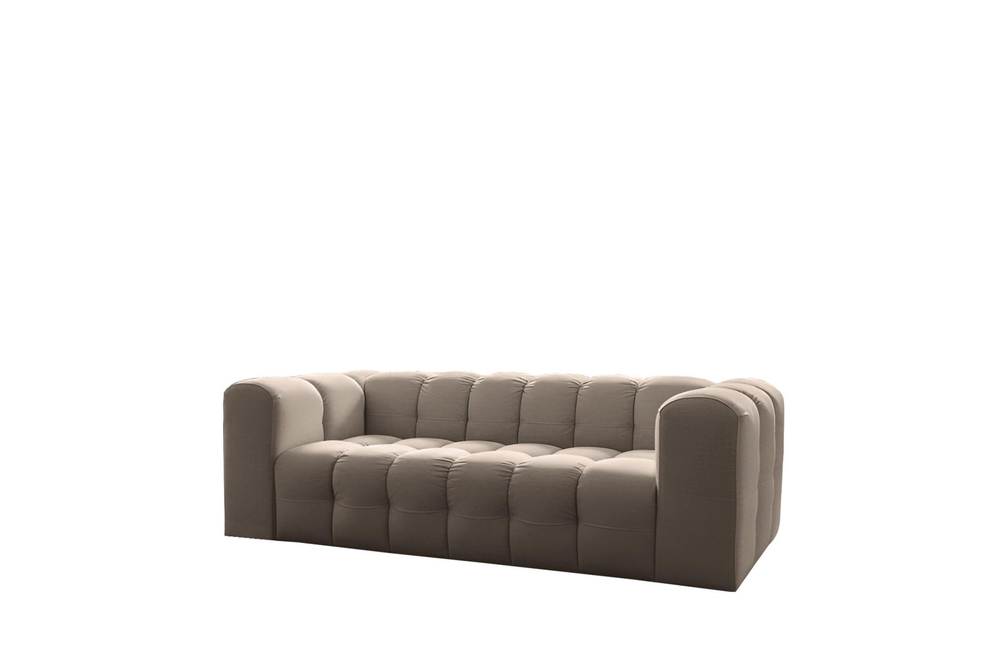SOFA 3-sitzer Solvie In Tiffani - Taupe, Holzwerkstoff/Textil (230/75/106cm) - Fun Möbel