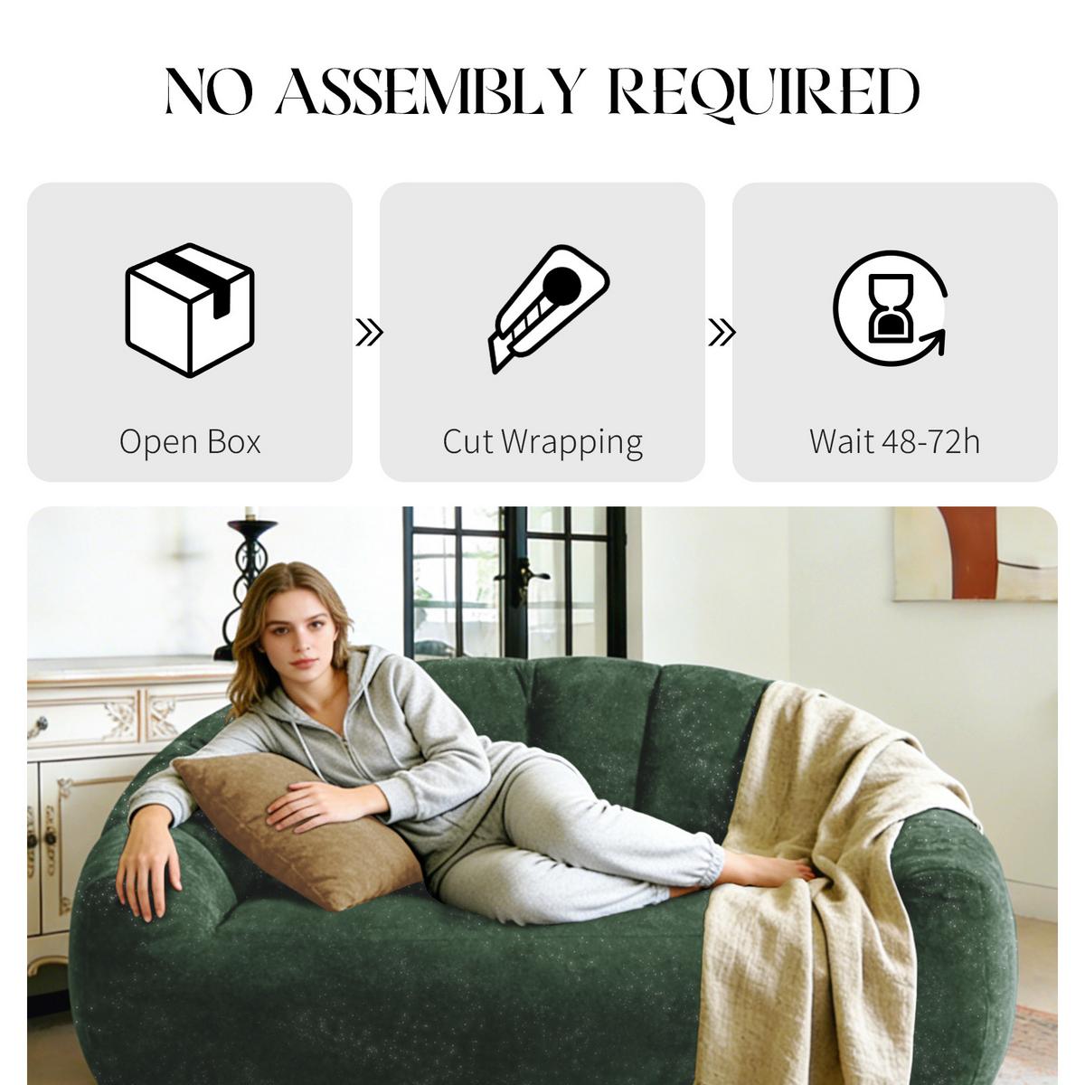 2-SITZER SOFA aus Flanell mit skulpturaler Wellen-Rückenlehne - Grün, Textil (140/61/98cm) - Urban Meuble