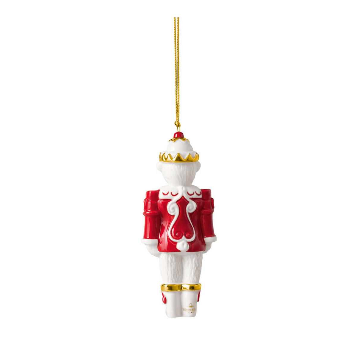 ORNAMENTE NUSSKNACKER 2026 Christmas Classics weiß-gold 2,8 x 4,8 x 11,4 cm 6er Set - Goldfarben/Weiß, Keramik (4.8/11.4/2.8cm) - Villeroy & Boch