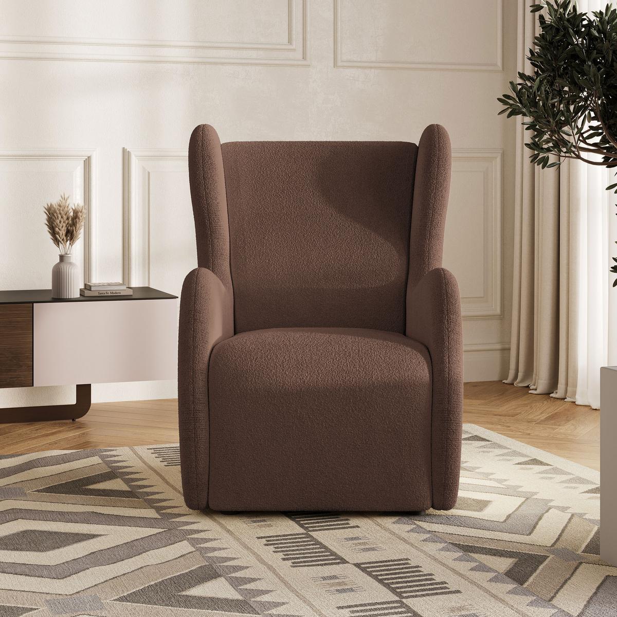 SESSEL MASTI Polstersessel Loungesessel ergonomisch, Braun - Braun, Holzwerkstoff/Kunststoff (74/100/86cm) - MASSENO
