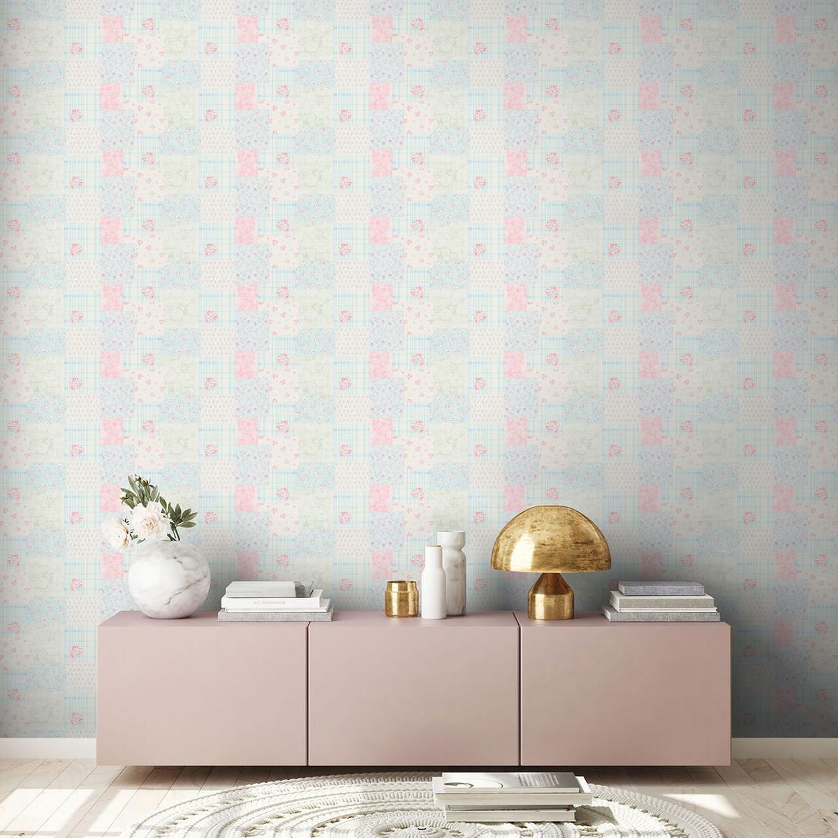 VLIESTAPETE Blau 53/1005 cm - Pink, Kunststoff/Textil (53/1cm) - KUNSTLOFT