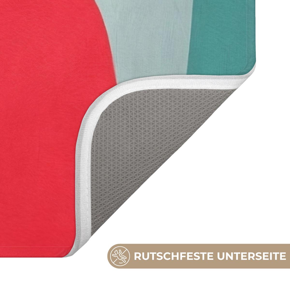 BADEMATTE Formen - Bunt - Abstrakt - Flugzeuge 60x90 cm - Multicolor, Textil (60/90cm) - OnlyWow