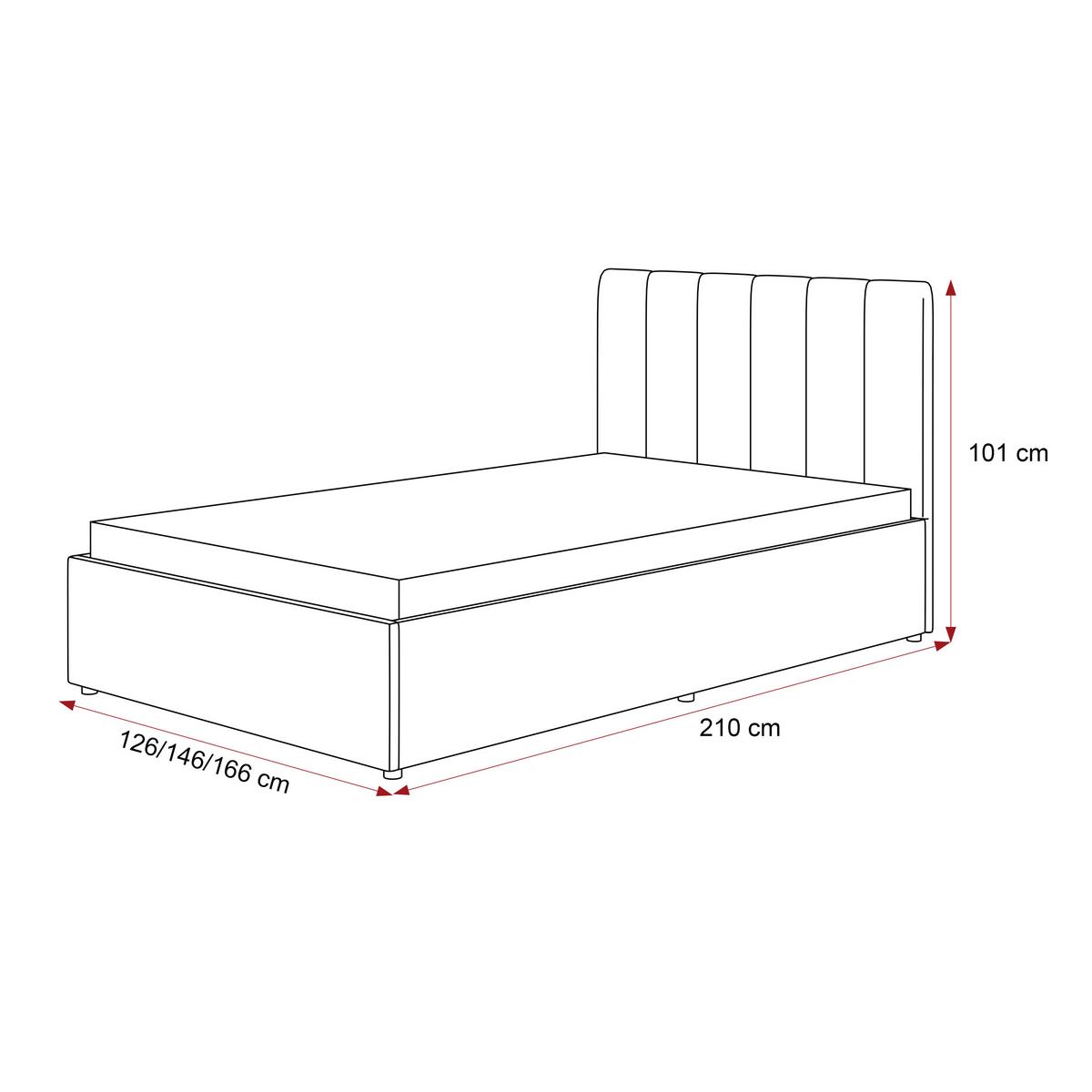 POLSTERBETT AVENA 160/200 cm Bettkasten, Beige - Beige/Schwarz, Holzwerkstoff/Textil (160/200cm) - Idohome