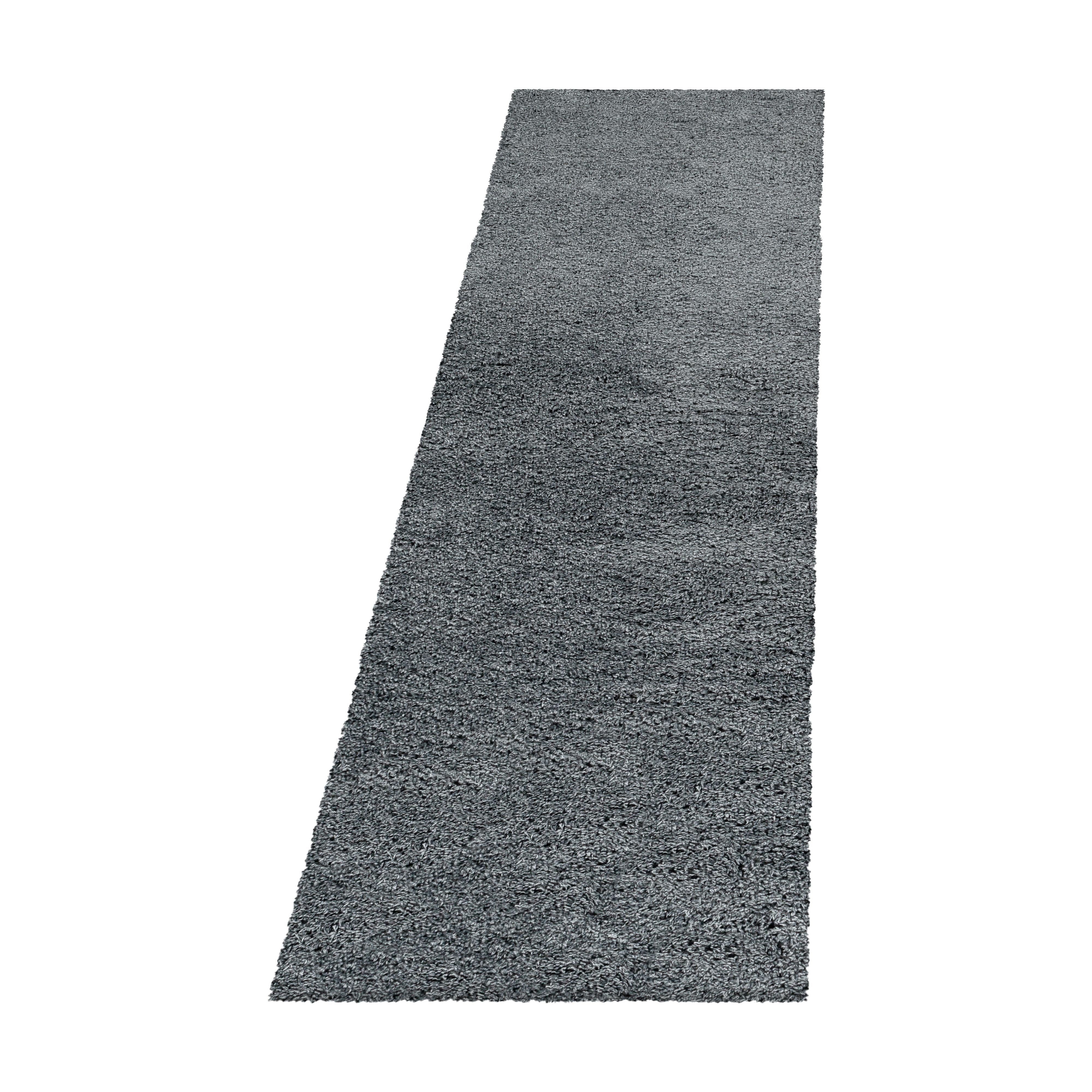 HOCHFLORTEPPICH SALZACH, einfarbig, Hellgrau, 80 x 250 cm - Grau, Textil (250/80cm) - KADIMA DESIGN