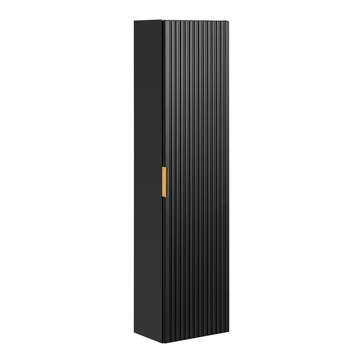 BADMÖBEL 140.8cm Adriel 2er-Set Schwarz und Holz - Schwarz, Holzwerkstoff (140.8/59/46cm) - Petits-meubles