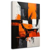 LEINWANDBILD 3D und geometrisch 30x45cm - Orange, Textil (30/45cm) - Feeby