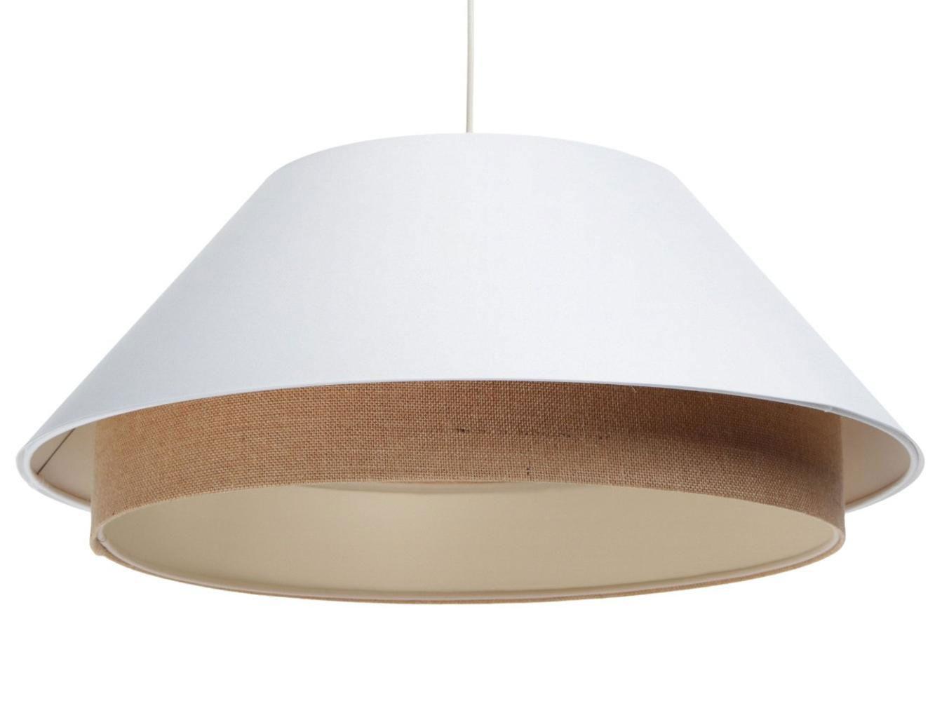HÄNGELEUCHTE Weiß 60/25 cm - Beige/Weiß, Kunststoff (60/1.3/25cm) - ONZENO