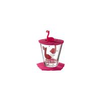 KINDERBECHERSET Bambini Flamingo 215 ml - Pink, Glas (0.215L) - Leonardo Living
