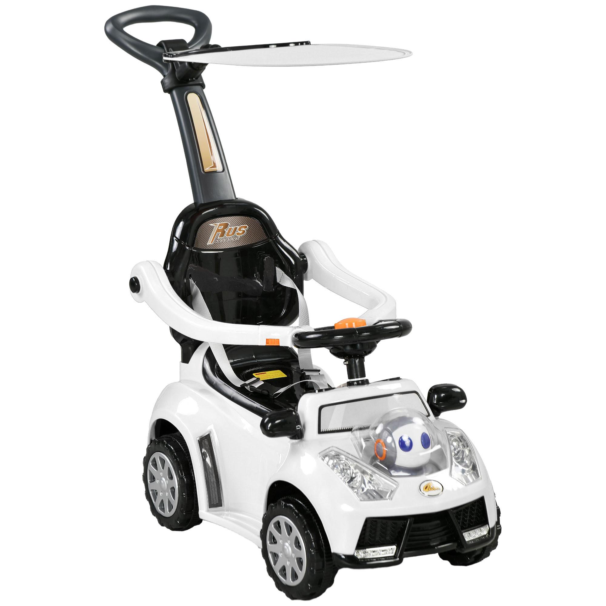 BABY-SCHIEBEAUTO - Schwarz/Weiß, Kunststoff/Metall (96/39/90cm) - AIYAPLAY