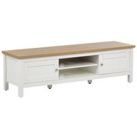 TV-MÖBEL Cremeweiß Atoca - Creme/Weiß, Holzwerkstoff (140/41/39cm) - Beliani