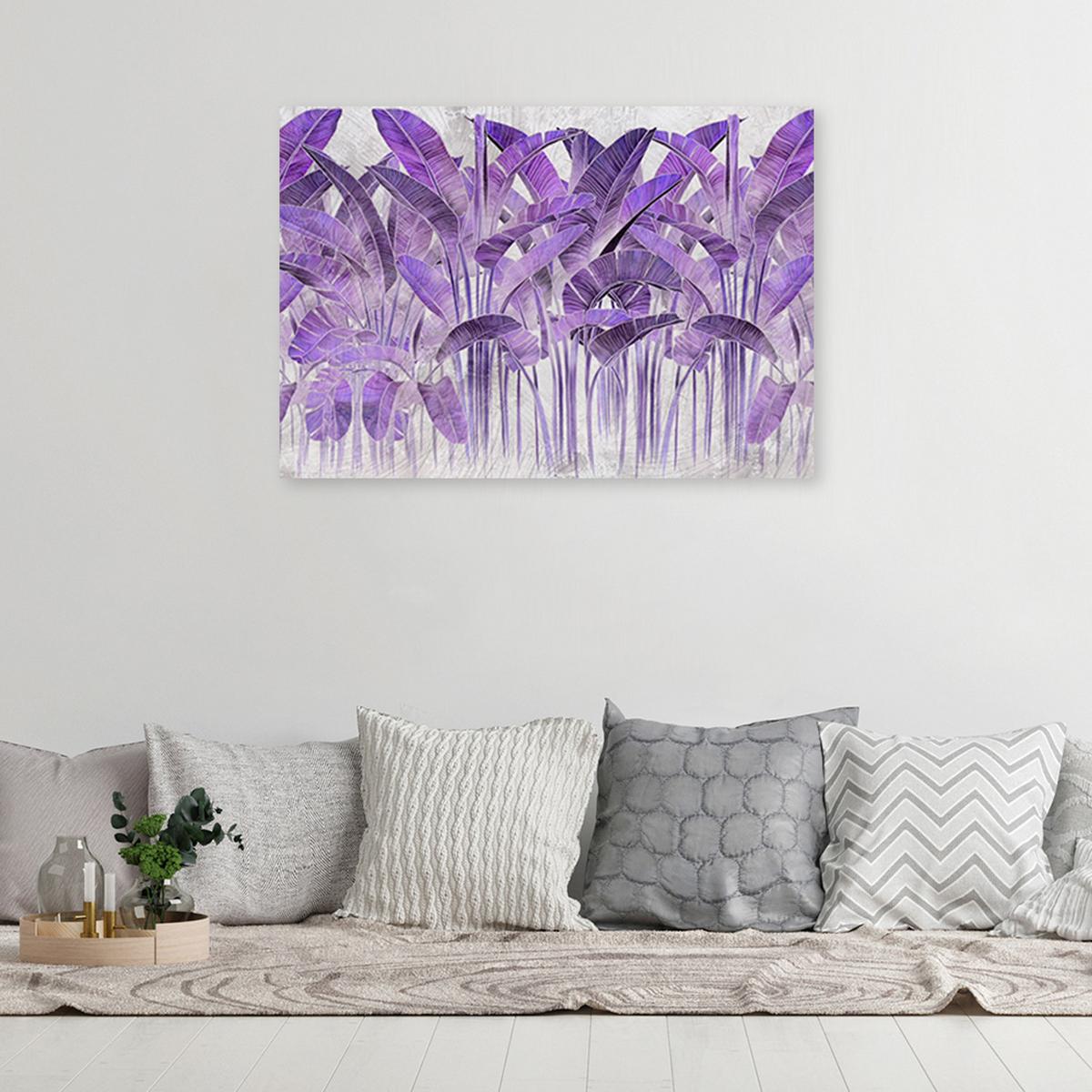 WANDBILD lila bananenblätter - Lila, Textil (60/40cm) - Feeby