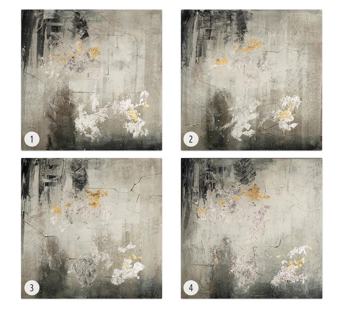 ÖLGEMÄLDE 80/80 cm - Grau, Holz/Textil (80/80cm) - KUNSTLOFT